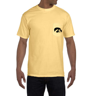 Iowa Hawkeye Logo CC Pocket T-Shirt - Butter