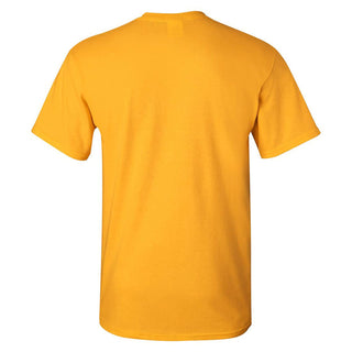 Primary Logo University of Michigan Basic Cotton Short Sleeve T Shirt - Gold