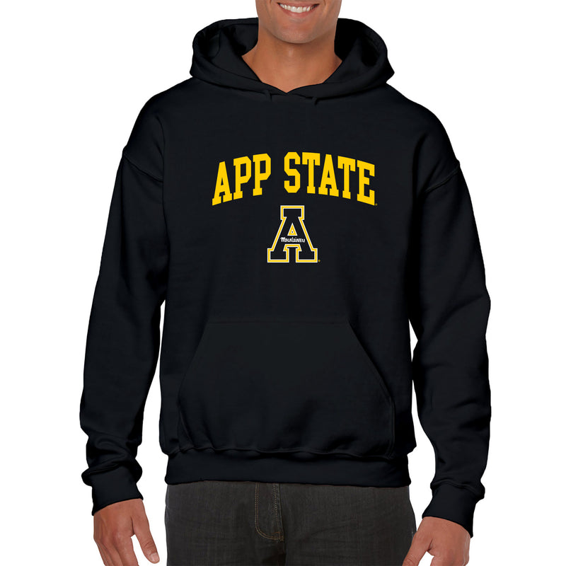 Appalachian State University Mountaineers Arch Logo Cotton Hoodie - Black