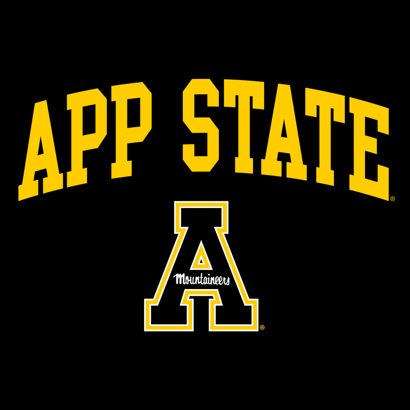 Appalachian State University Mountaineers Arch Logo Cotton Hoodie - Black