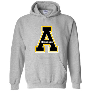 Appalachian State University Mountaineers Primary Logo Cotton Hoodie - Sport Grey