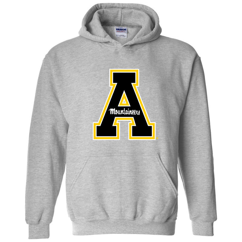 Appalachian State University Mountaineers Primary Logo Cotton Hoodie - Sport Grey