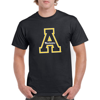 Appalachian State University Mountaineers Primary Logo Cotton T-Shirt - Black