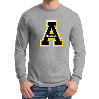 Appalachian State University Mountaineers Primary Logo Cotton Long Sleeve T-Shirt - Sport Grey