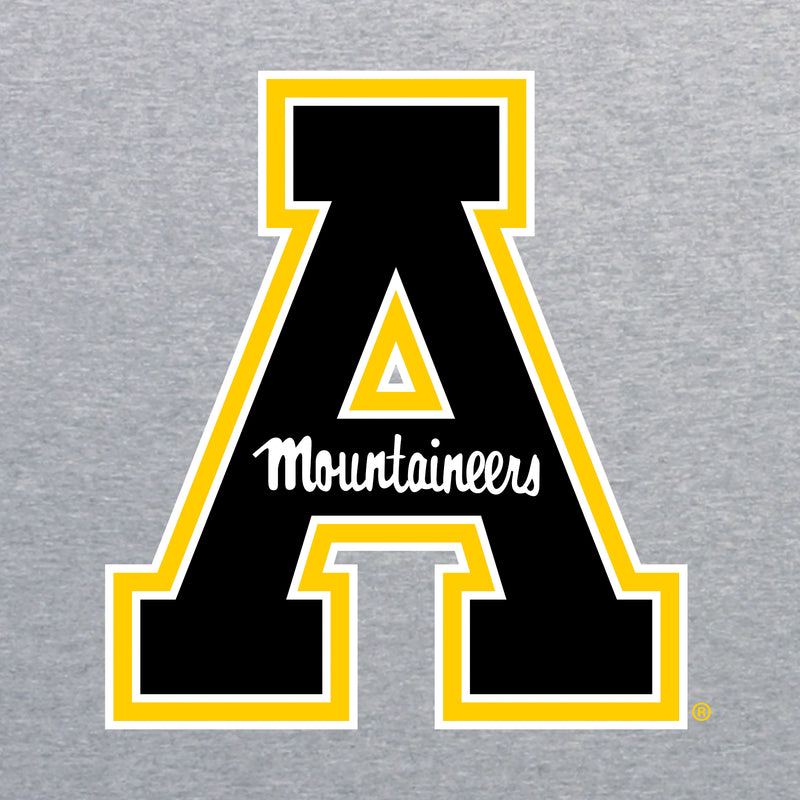 Appalachian State University Mountaineers Primary Logo Cotton Youth T-Shirt - Sport Grey