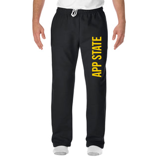 App State Mountaineers Super Block Sweatpants - Black