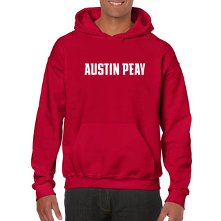 Austin Peay State University Governors Basic Block Cotton Hoodie - Red