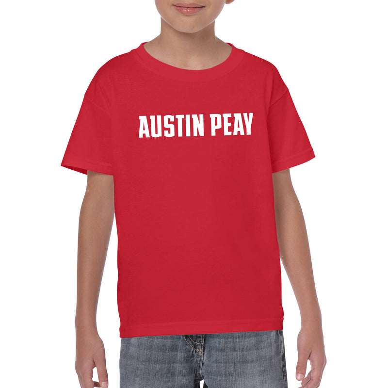 Austin Peay State University Governors Basic Block Cotton Youth T-Shirt - Red