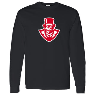 Austin Peay State University Governors Primary Logo Cotton Long Sleeve T-Shirt - Black