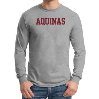 Aquinas Saints Basic Block Long Sleeve T Shirt - Sport Grey