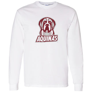 Aquinas College Saints Primary Logo Basic Cotton Long Sleeve T-Shirt - White