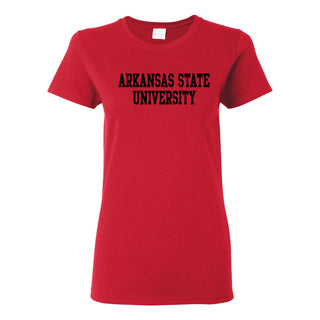 Arkansas State Basic Block Women's T-Shirt - Red