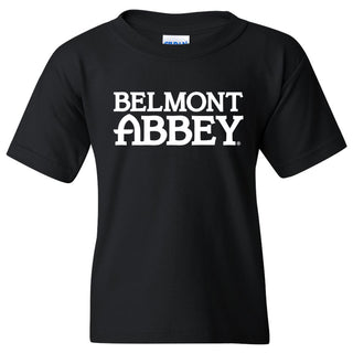 Belmont Abbey College Crusaders Basic Block Youth Short Sleeve T Shirt - Black