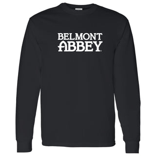 Belmont Abbey College Crusaders Basic Block Long Sleeve T Shirt - Black