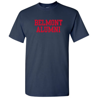 Belmont University Bruins Basic Block Alumni Cotton Short Sleeve T Shirt - Navy