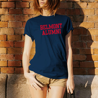 Belmont University Bruins Basic Block Alumni Cotton Short Sleeve T Shirt - Navy