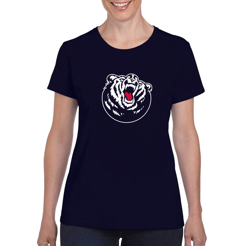 Belmont University Bruins Primary Logo Women's Basic Cotton Short Sleeve T Shirt - Navy