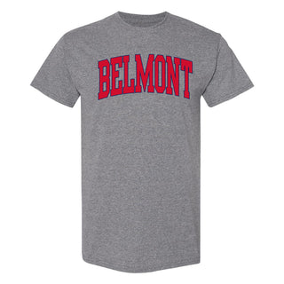 Belmont Bruins Mega Arch T-Shirt - Graphite Heather