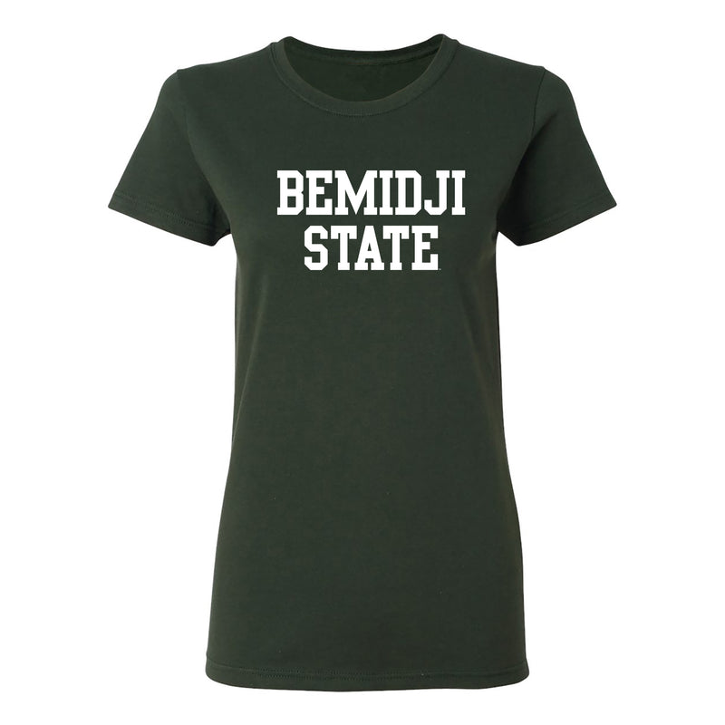 Bemidji State Beavers Basic Block Women's T Shirt - Forest