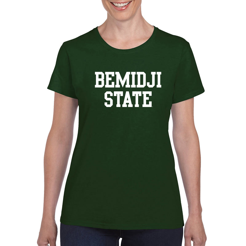 Bemidji State Beavers Basic Block Women's T Shirt - Forest