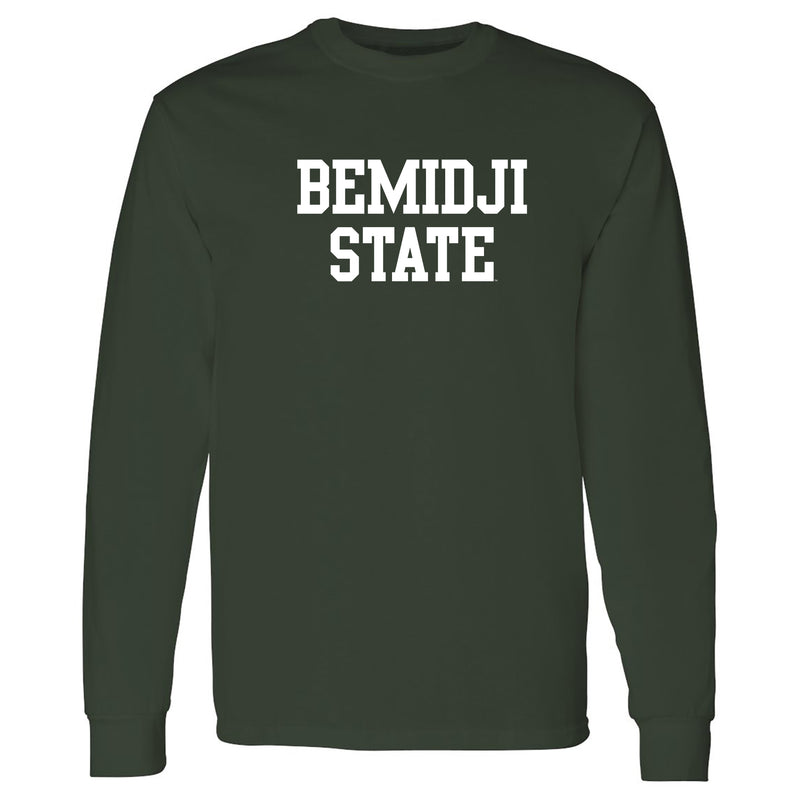 Bemidji State Beavers Basic Block Long Sleeve T Shirt - Forest