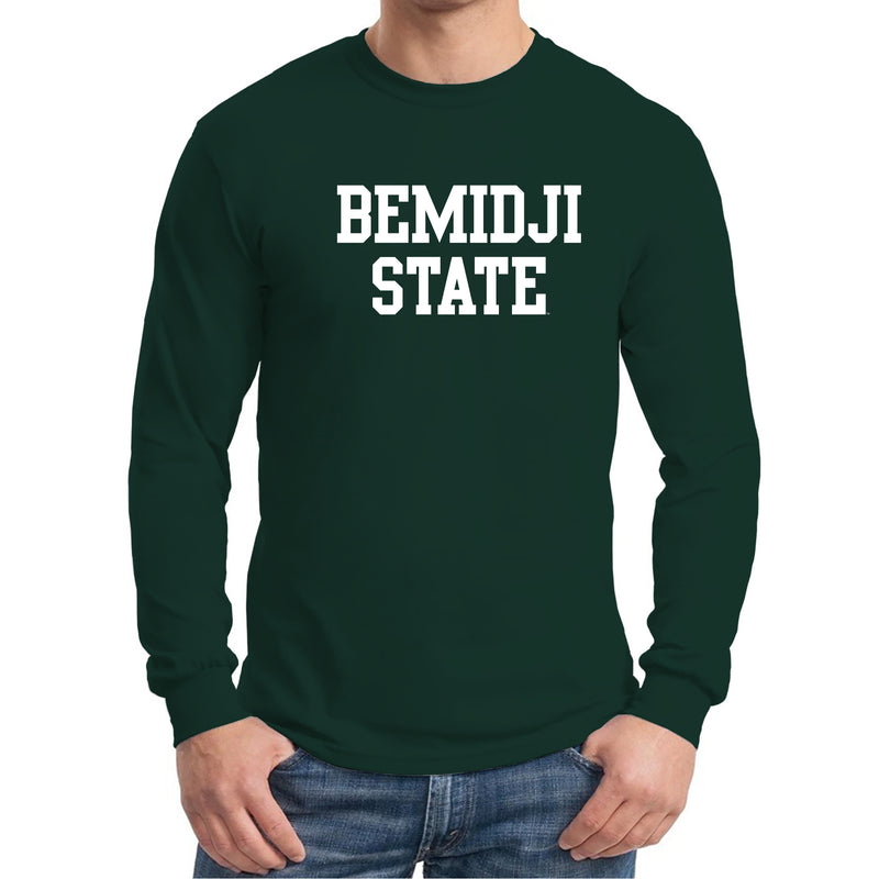 Bemidji State Beavers Basic Block Long Sleeve T Shirt - Forest
