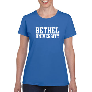 Bethel University Pilots Basic Block Women's Short Sleeve T Shirt - Royal