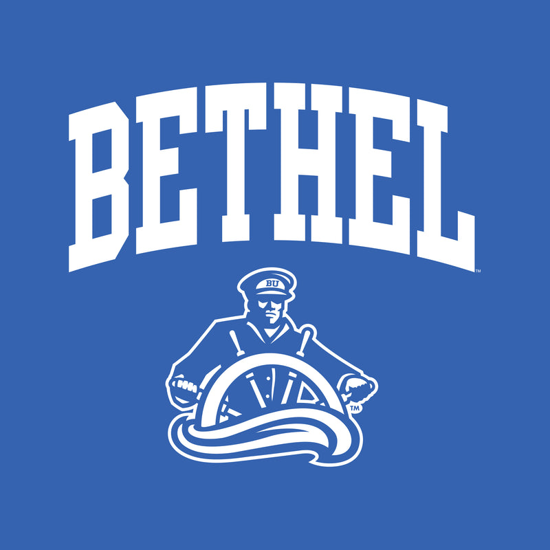 Bethel University Pilots Arch Logo Women's Short Sleeve T Shirt - Royal
