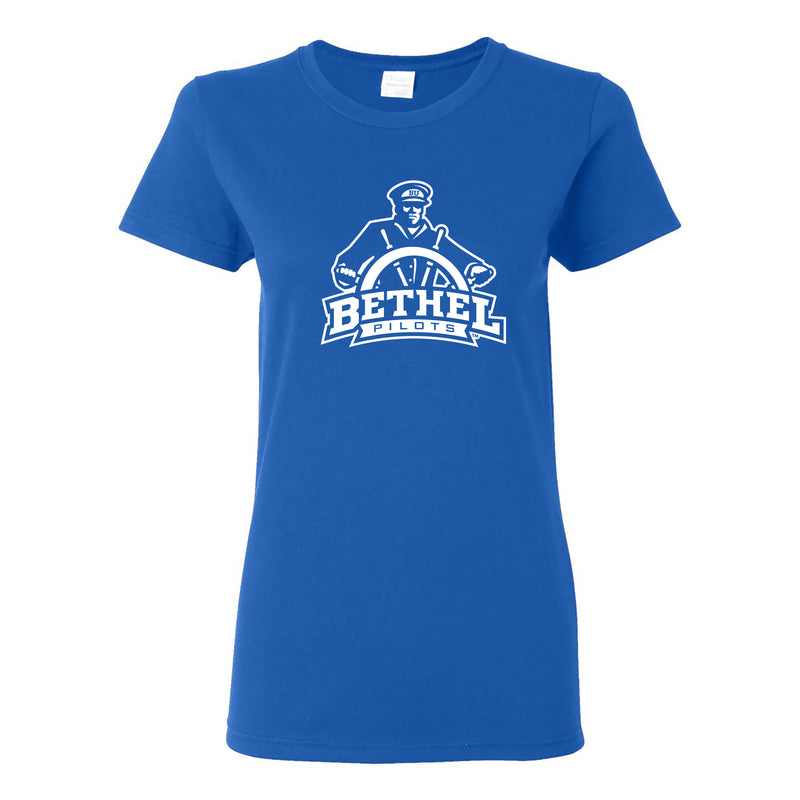 Bethel University Pilots Primary Logo Women's Short Sleeve T Shirt - Royal