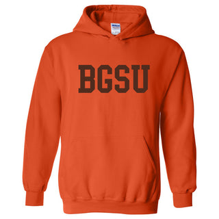 Bowling Green State University Falcons Basic Block Heavy Blend Hoodie - Orange