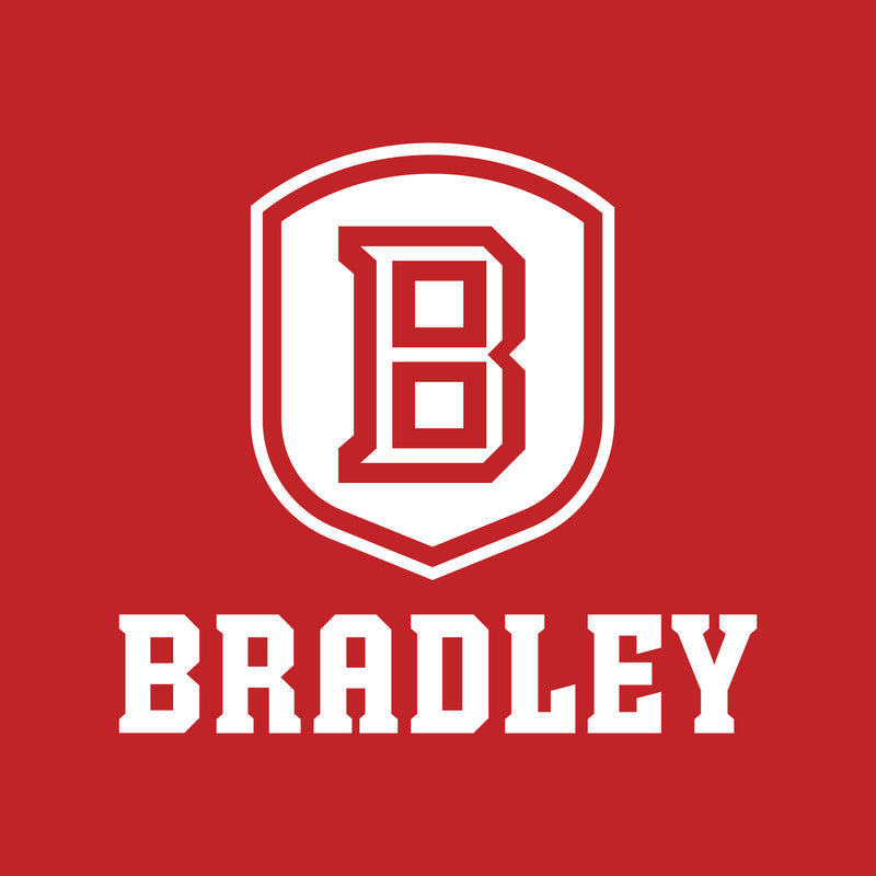 Bradley University Braves Primary Logo Basic Cotton Short Sleeve T Shirt - Red