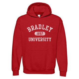 Bradley Athletic Arch Hoodie - Red