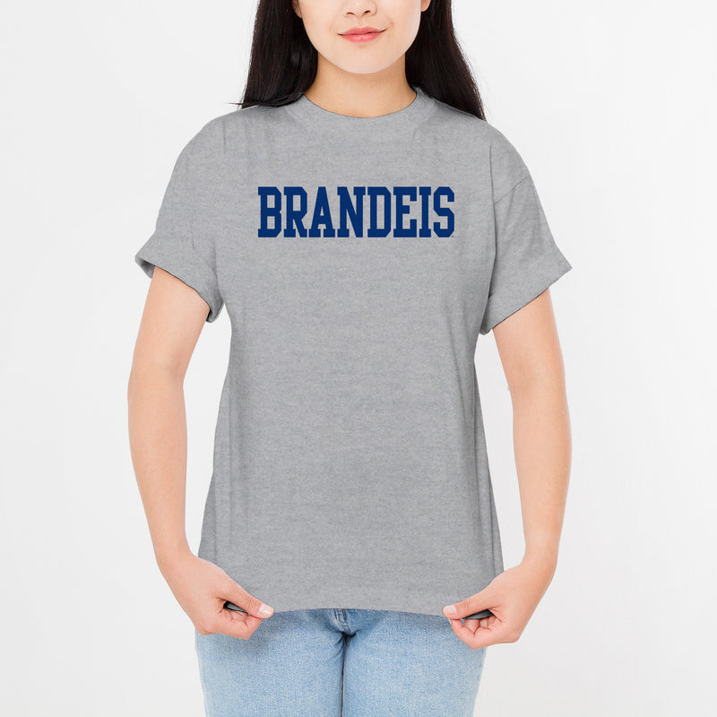 Brandeis Judges Basic Block T Shirt - Sport Grey