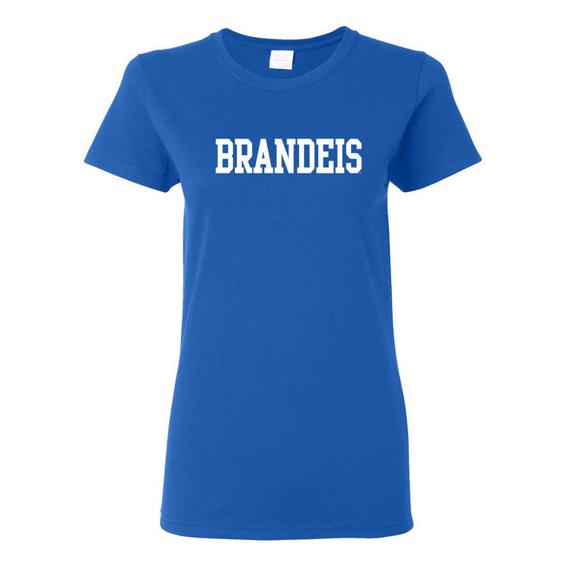 Brandeis University Judges Basic Block Women's Short Sleeve T Shirt - Royal