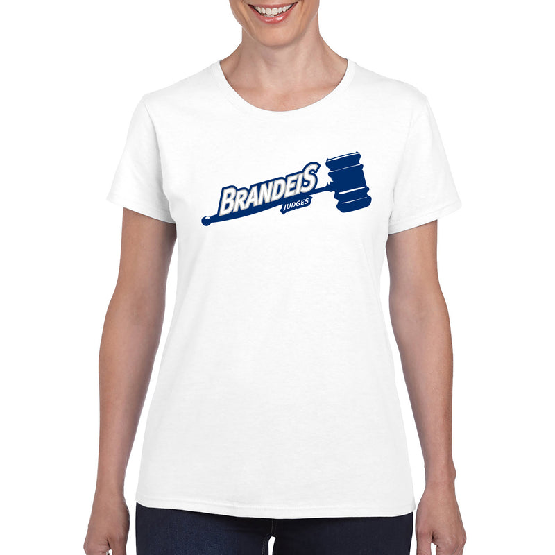 Brandeis Judges Primary Logo Women's T Shirt - White