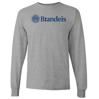 Brandeis Judges Institutional Logo Long Sleeve T Shirt - Sport Grey