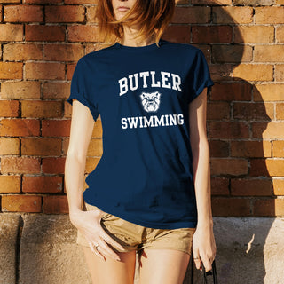 Butler University Bulldogs Arch Logo Swimming Short Sleeve T Shirt - Navy