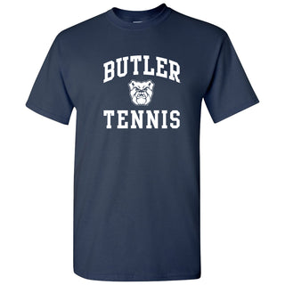 Butler University Bulldogs Arch Logo Tennis Short Sleeve T Shirt - Navy