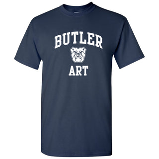 Butler University Bulldogs Arch Logo Art Short Sleeve T Shirt - Navy