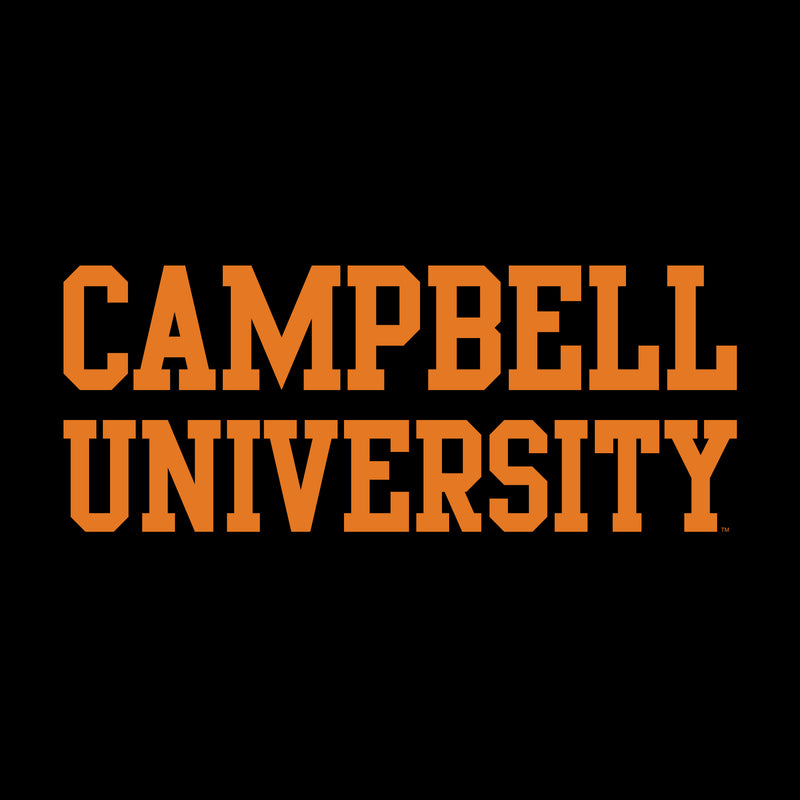 Campbell University Fighting Camels Basic Block Heavy Cotton Hoodie - Black