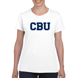 California Baptist University Lancers Basic Block Womens T Shirt - White