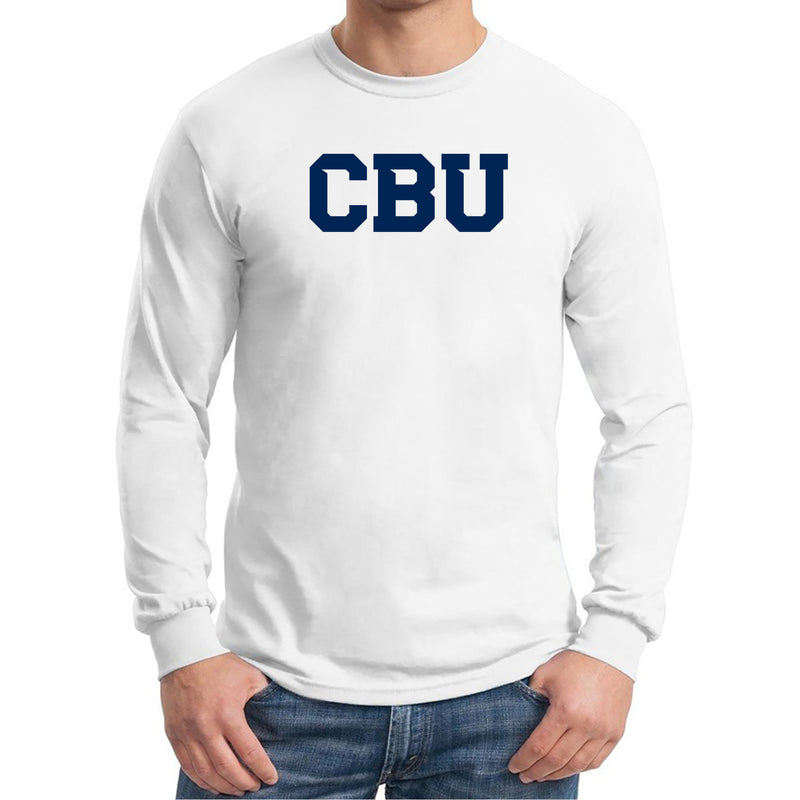 California Baptist University Lancers Basic Block Long Sleeve T Shirt - White