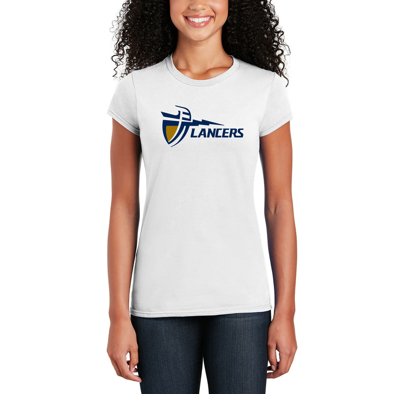California Baptist University Lancers Primary Logo Women's T Shirt - White