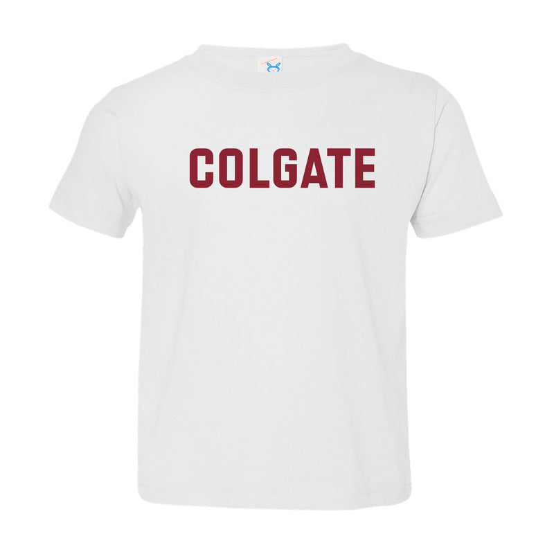 Colgate University Raiders Basic Block Toddler T Shirt - White