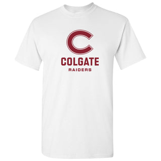 Colgate University Raiders Primary Logo Short Sleeve T Shirt - White