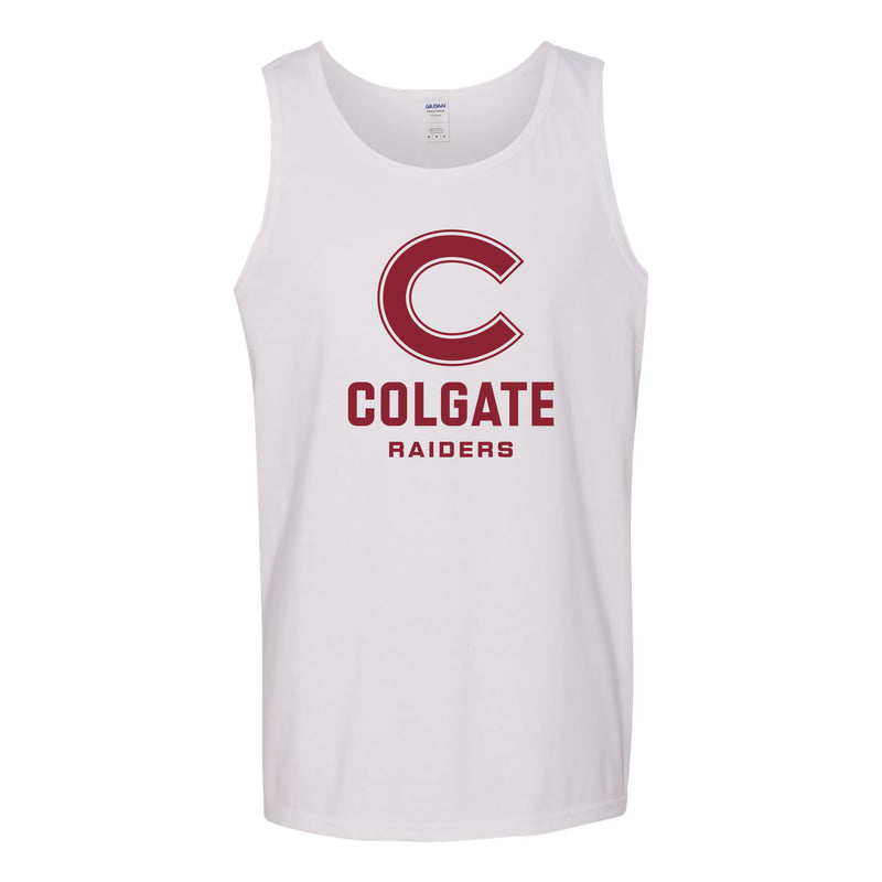 Colgate University Raiders Primary Logo Tank Top - White