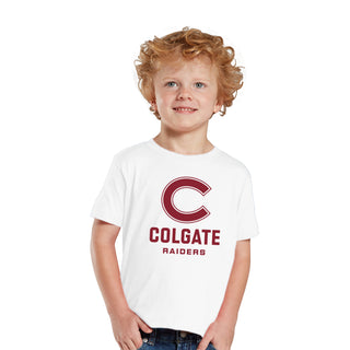 Colgate University Raiders Primary Logo Toddler Short Sleeve T Shirt - White