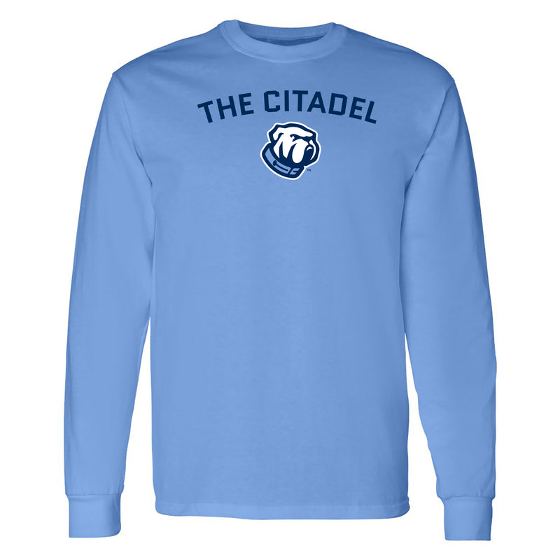 The Citadel Bulldogs Arch Logo Long Sleeve T-Shirt - Carolina Blue