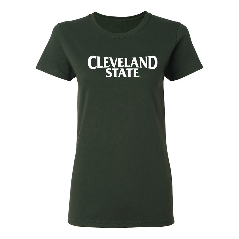 Cleveland State Vikings Basic Block Women's T Shirt - Forest