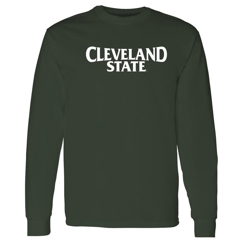 Cleveland State Vikings Basic Block Long Sleeve T Shirt - Forest